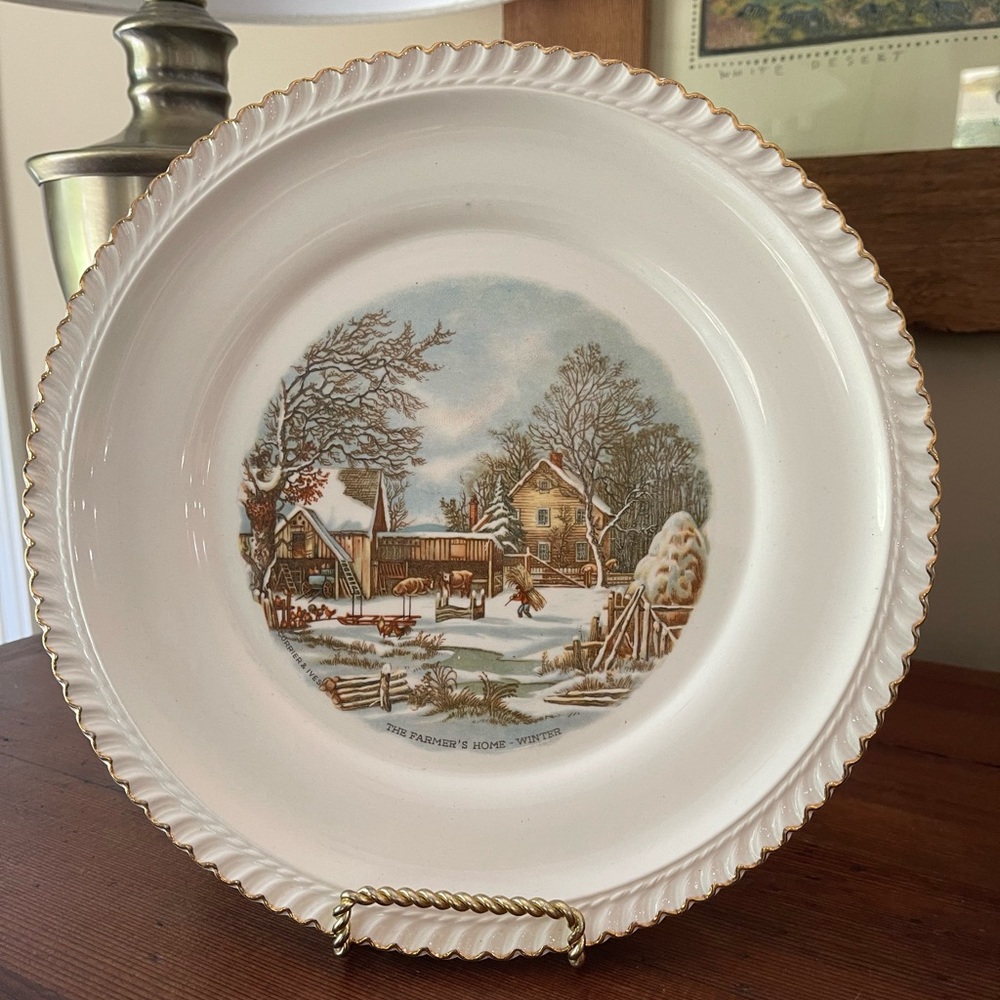 Currier and Ives The Farmer’s Home 10” Dinnerplate